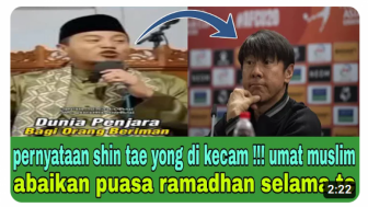 Cek Fakta: Umat Muslim Kecam Pernyataan Shin Tae-yong Soal Abaikan Puasa Ramadhan Selama TC Timnas, Benarkah?