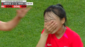 Viral! Selebrasi Malu-malu Kucing Pesepak Bola Wanita Korea Usai Cetak Gol Indah