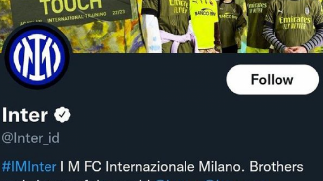 Heboh Akun Resmi Inter Milan Blunder Pasang Foto AC Milan, Interisti: Sehat, Min?