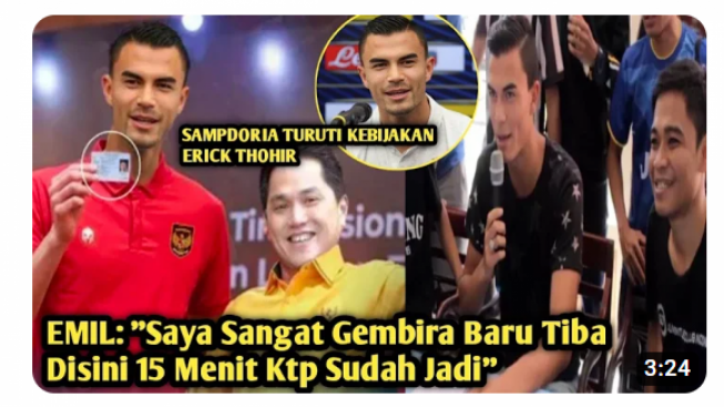 Cek Fakta: Diberi Hadiah KTP Indonesia!! Erick Thohir Jamin Emil Audero Bela Timnas di Piala Asia, Benarkah?