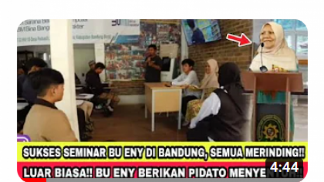 Cek Fakta: Bikin Merinding! Bu Eny Sampaikan Pidato Saat Seminar di Bandung, Benarkah?