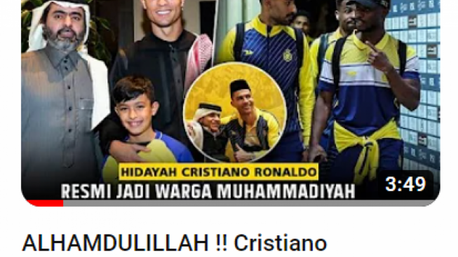 Cek Fakta: Alhamdulillah! Cristiano Ronaldo Resmi Menjadi Warga Muhammadiyah, Benarkah?