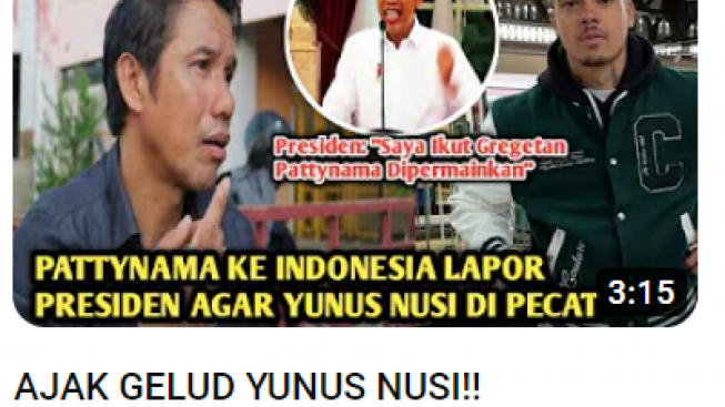 Cek Fakta: Shayne Pattynama Ajak Baku Pukul Yunus Nusi, Jokowi Sampai Gregetan, Benarkah?