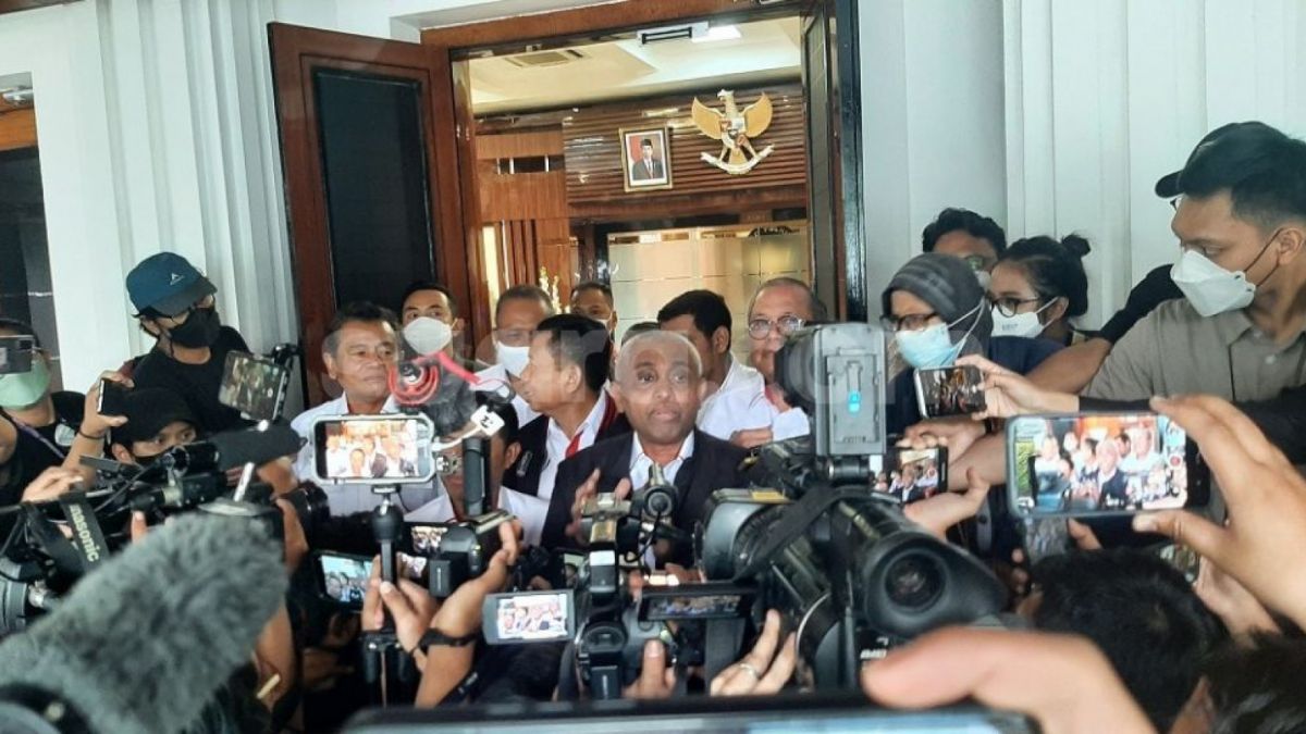 Juru bicara PSSI Ahmad Riyadh usai melakukan pertemuan dengan TGIPF [Foto Istimewa / Suara.com - Adie Prasetyo Nugraha]
