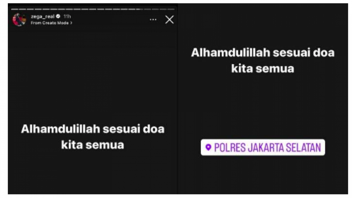 Stroy Instgaram dari Isa Zega [Foto Istimewa / Tangkapan Layar Instagram]