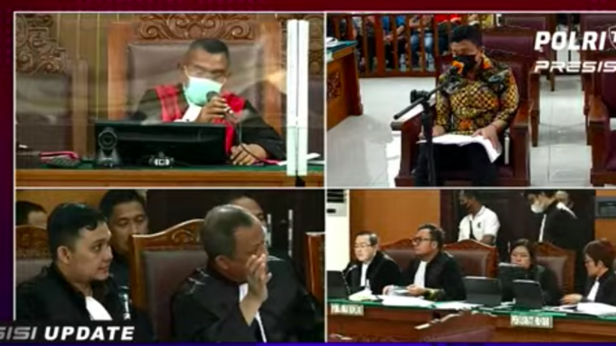 Sidang perdana terdakwa Ferdy Sambo dengan agenda Pembacaan Dakwaan kasus pembuuhan Brigadir J [Foto Istimewa / Tangkapan Layar Polri TV]
