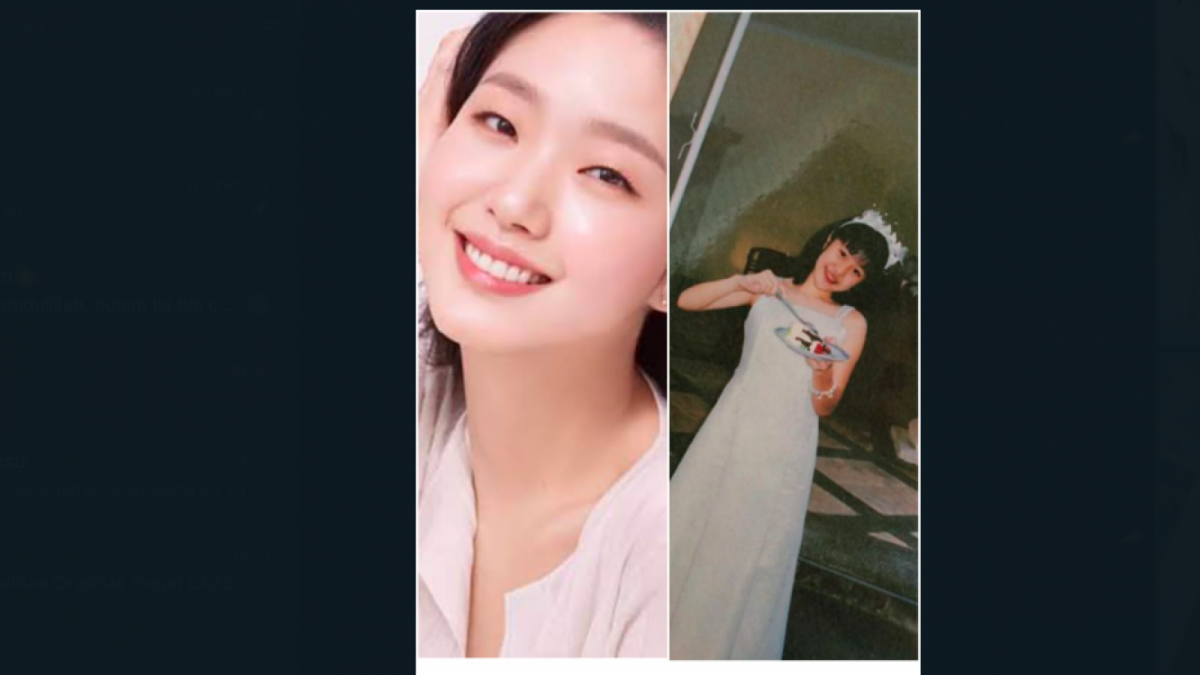 Foto masa kecil dari Larissa Chou kata netizen dianggap mirip dengan artis dari Korea Selatan Kim go Eun [Foto kolase dari berbagai sumber]