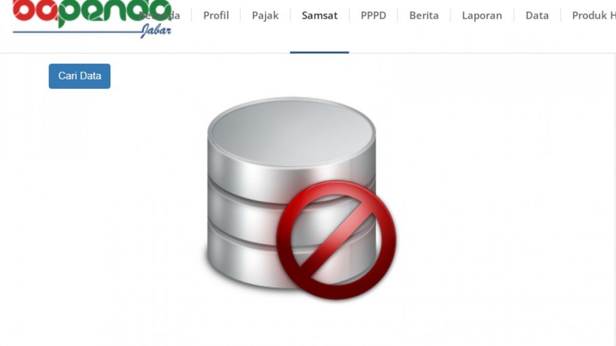 Tangkapan layar web Bapenda Jabar