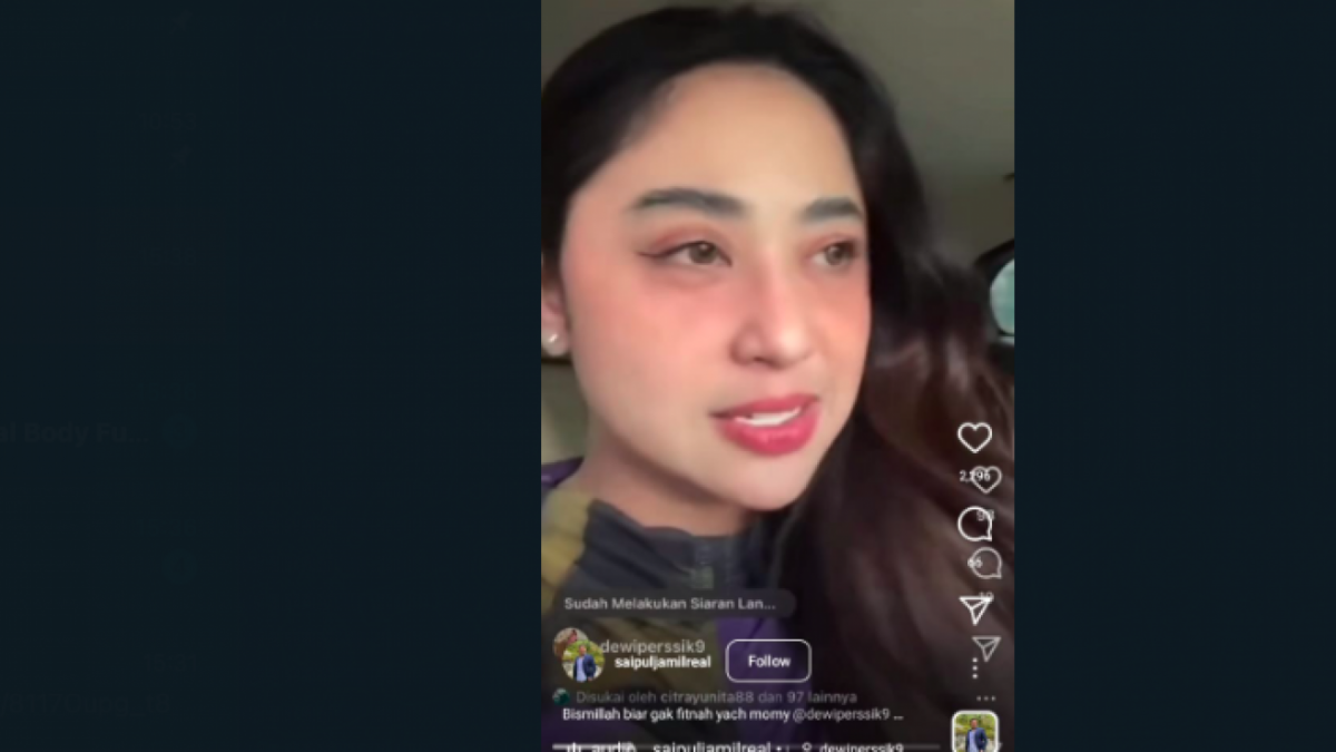 Dewi Perssik memberikan klarifikasi soal mantan suaminya yang pernah melakukan KDRT hingga berujung cerai. [Foto: Tangkapan Layar Instagram Saipul Jamil]