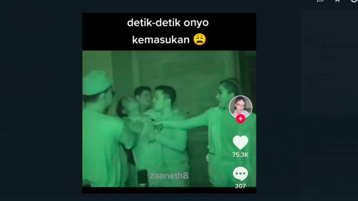 Detik detik Sarwendah yang panik dengan kondisi Betrand Peto yang alami kesurupan dan sesak nafas. [Foto: Tangkapan Layar Tiktok]