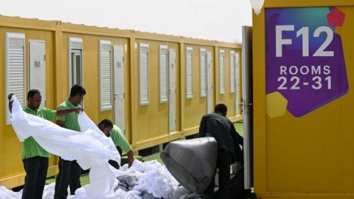 Hotel kabin untuk penonton Piala Dunia 2022 Qatar [Foto: Suara.com / AFP]