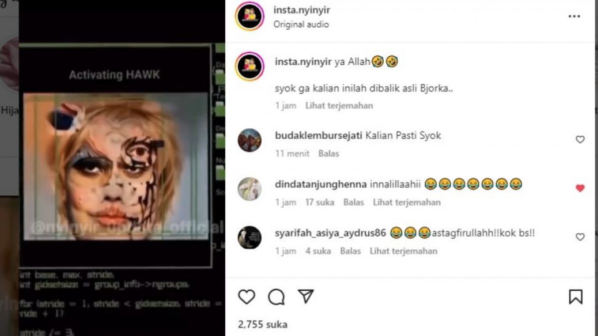 Tangkapan Layar sosok Bjorka [Instagram]