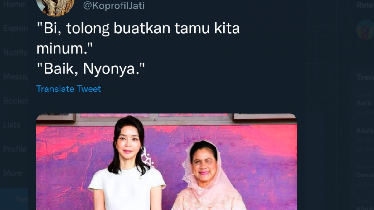 Cuitan akun Twitter yang dinilai merendahkan ibu negara Iriana Jokowi [Foto: Tangkapan Layar Twitter]