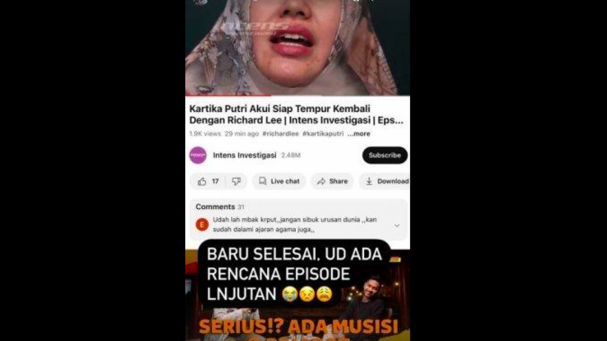 Ungkapan Dokter Richard Lee ketika tahu kalau pihak dari Kartika Putri masih akan tetap lanjutkan ambil langkah hukum berikutnya. [Foto : Tangkapa Layar Instagram]