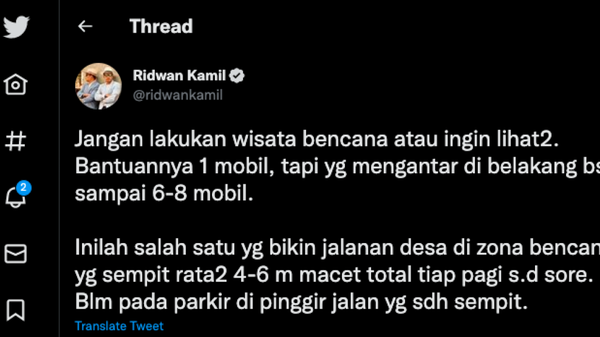Ridwan Kamil keluhkan pasokab bantuan dijadikan untuk momen membuat konten wisata bencana