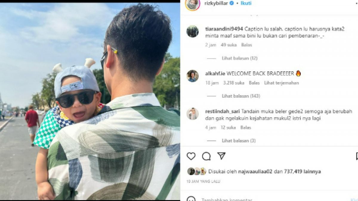 Unggahan terbaru Rizky Billar di instagram [Instagram @rizkybillar]