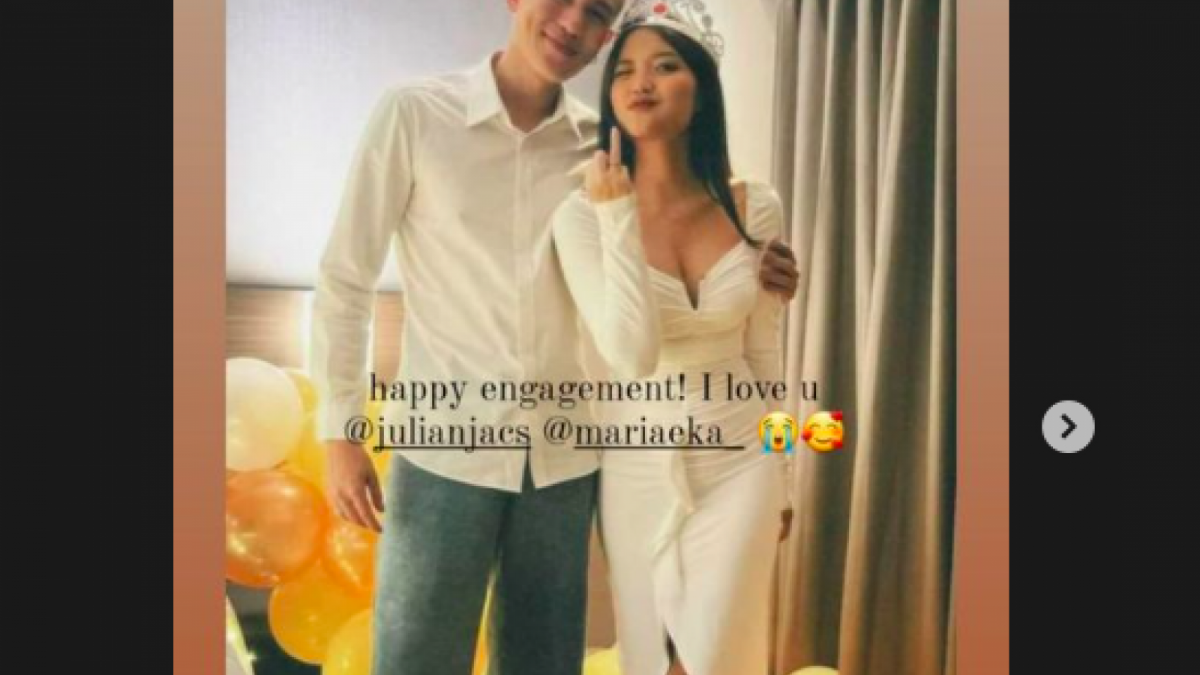Mirriam Eka dilamar oleh kekasihnya Julian Jacob [Foto: Instagram]