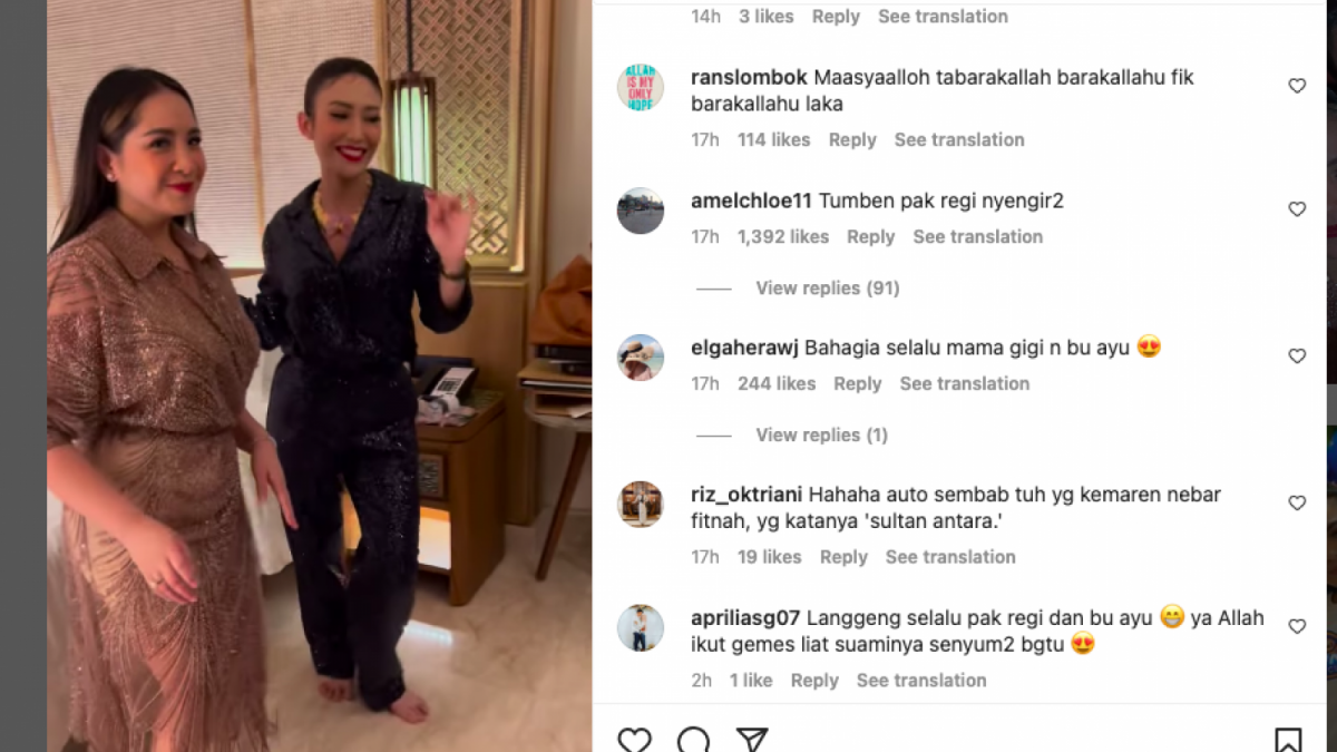 Ayu Dewi dan Nagita Slavina membagikan keceriaan mereka ditengah isu miring soal perselingkuhan antara Raffi Ahmad dengan istri Regi Datau yang dilontarkan oleh Denise Chariesta [Foto: Instagram Raffi Ahmad]