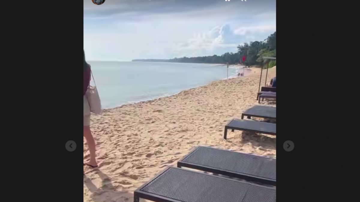 Felicia Tissue menunggah aktifitasnya ketika menikmati liburan di saat sang mantan, Kaesang Pangarep akan melaksanakan akad nikah. [Foto:  Instagram Felicia Tissue]