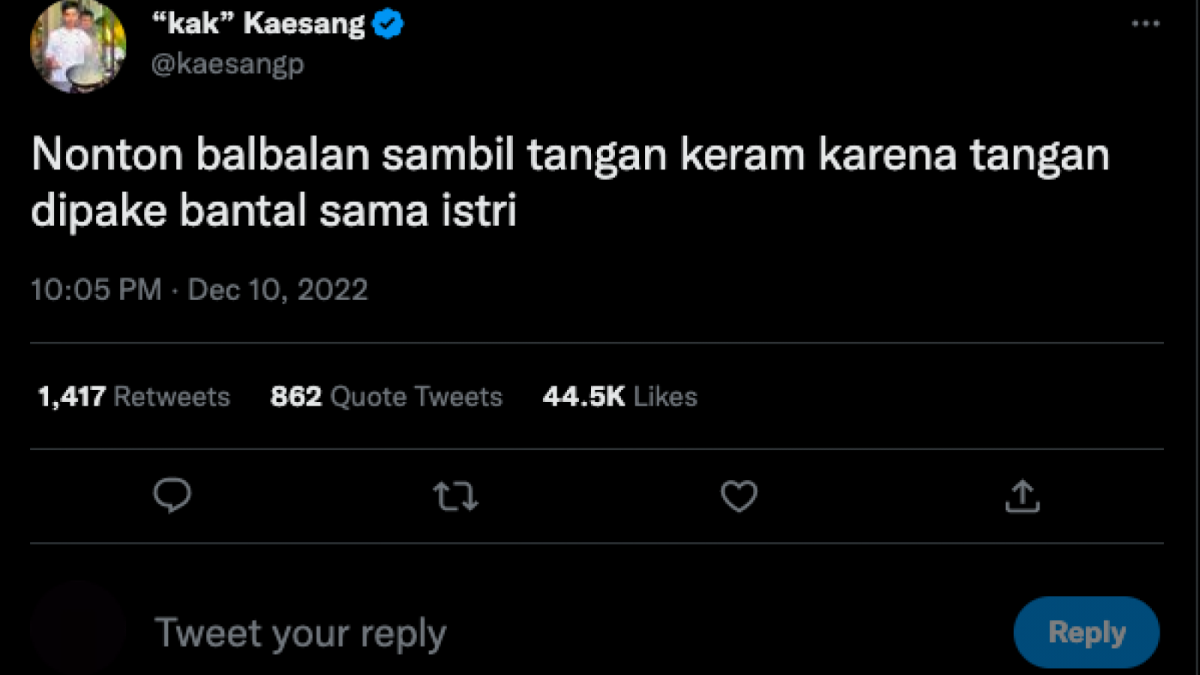 Keluhan Kaesang terhadap Erina, di Twitter