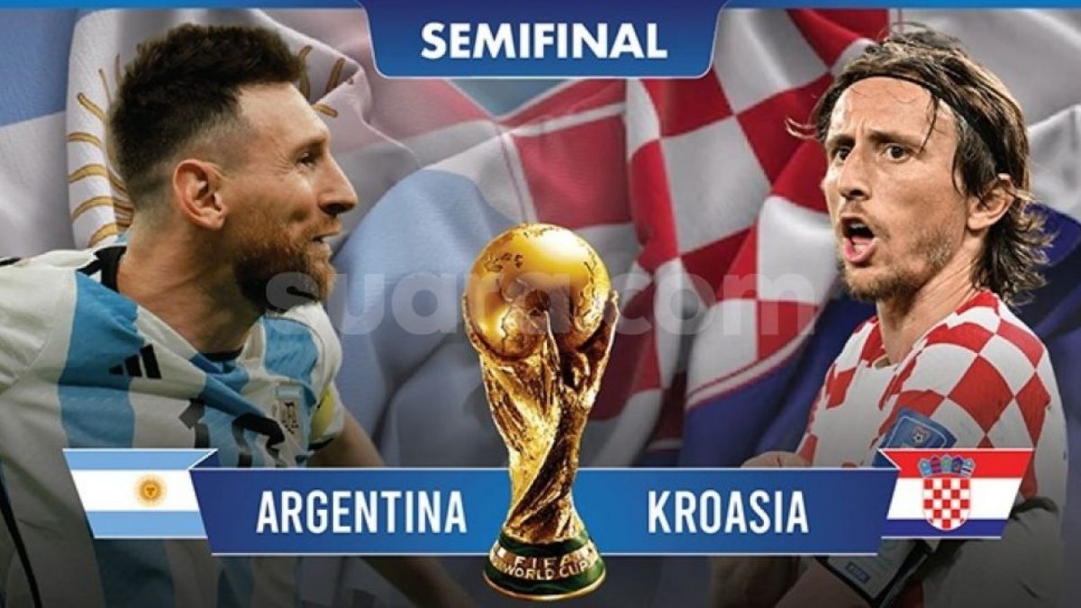 Pertandingan semifinal Piala Dunia 2022 Argentina vs Kroasia [Foto: Dok. Suara.com]