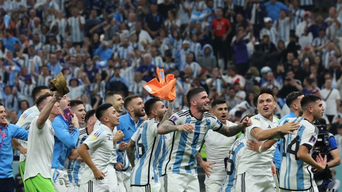 Argentina lolos ke final Piala Dunia 2022 usai menaklukan Kroasia dengan skor 3-0. [Foto: Suara.com / AFP]
