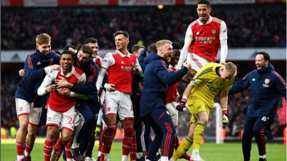 Pemain Arsenal saat merayakan kemenangan lawan Bournemouth tadi malam, Sabtu (4/3/2023) [instagram/arsenal]