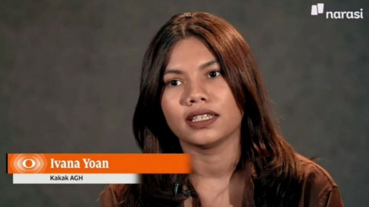 Ivana Yoan, Kakak dari Agnes yang memberikan penjelasan terkait dengan situasi dan kondisi ketika insiden penganiayaan terjadi oleh Mario Dandy terhadap David Ozora. [Foto:  YouTube/Najwa Shihab]