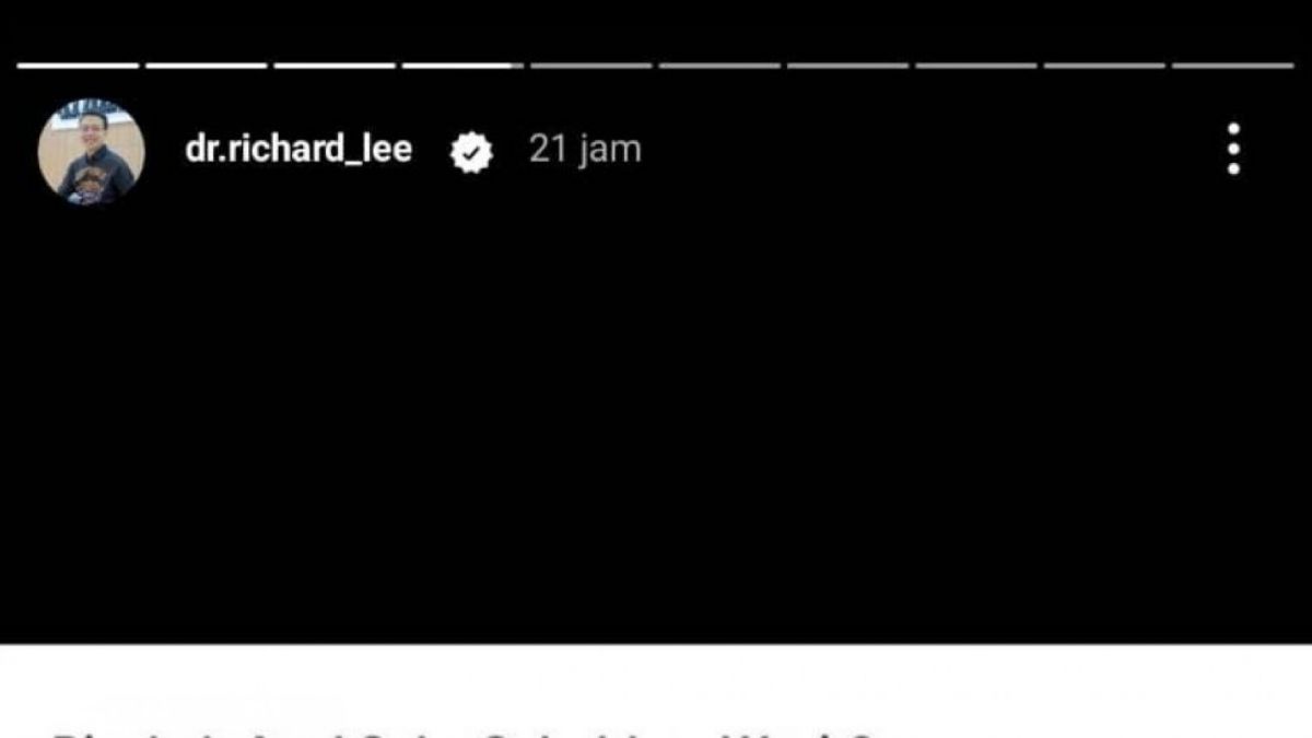 Unggahan dr. Richard Lee yang diduga sindir Rizka Atok (Instagram)