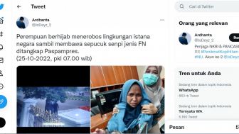 Perempuan Bersenjata Api di Istana Negara, Warga Net: Pengalihan