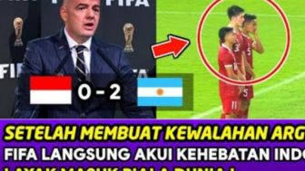 CEK FAKTA: Berhasil Menahan Tim Argentina dengan Skor 2-0, Timnas Indonesia Dipuji oleh Presiden FIFA, Benarkah?