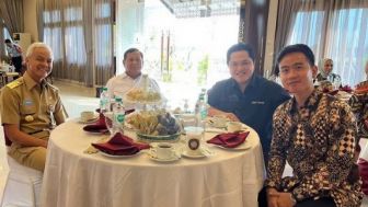 Erick Thohir Bagikan Momen Kompak Bersama Prabowo, Ganjar, dan Gibran di Instagram