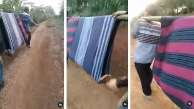 Video Viral Warga yang Sakit Ditandu Akibat Jalan Rusak, Bupati Cianjur Bilang Itu Jalan Milik Desa