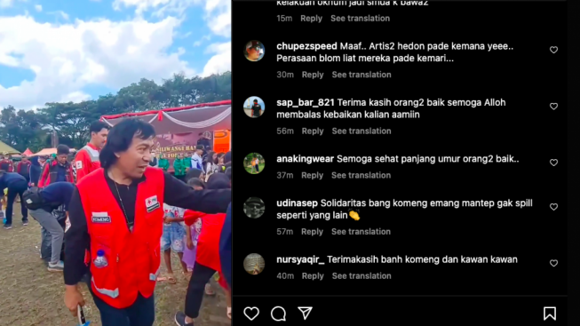 Komeng dan Caesar Asik Main Bersama Anak-anak Korban Gempa Cianjur