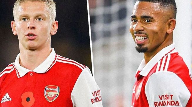 Gabriel Jesus dan Oleksandr Zinchenko, Dua Pemain Kunci Arsenal Puncaki Klasemen Liga Inggris