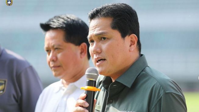Ketua Umum PSSI Erick Thohir Simpan Garuda Muda di Bhayangkara FC, Netizen Berikan Kritik Tajam