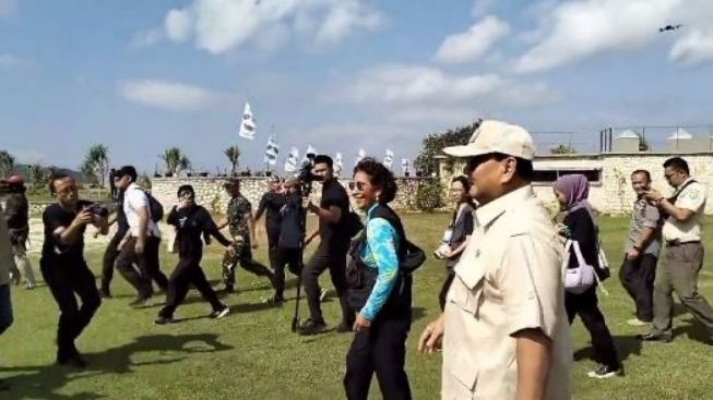 Prabowo Subianto Temui Susi Pudjiastuti di Pangandaran, Cawapres Potensial? atau Bahas Penyanderaan Pilot?