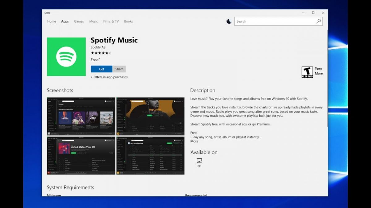 Spotify di Aplikasi Microsoft Store [YouTube/MySchoolProject]