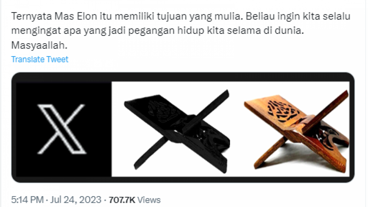 Guyonan warganet soal logo baru Twitter yang berubah dari burung biru menjadi X. [Twitter]