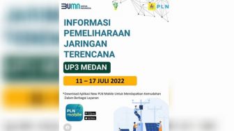 Pemadaman Listrik di Medan Senin 11 Juli 2022, Ini 10 Lokasi akan Alami Pemeliharaan Jaringan