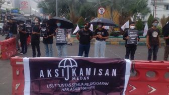 Aksi Kamisan Medan Tuntut Hapus Pasal Anti Demokrasi di RKUHP