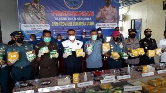 BNNP Sumut Musnahkan 68,67 Kg Sabu dan 58.993 Butir Ekstasi