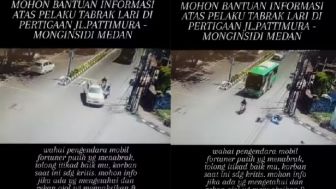 Pengemudi Mobil Tabrak Lari Pengendara Motor Hingga Kritis di Medan, Polisi Turun Tangan