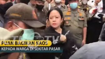 Lihat Wajah Puan Maharani Cemberut Saat Bagikan Kaos, Publik: Sehat Terus Pak Ganjar Pranowo