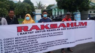 Kantor BPOM Medan Didemo Gegara Kasus Gagal Ginjal Anak