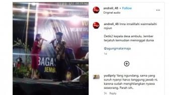 Viral Detik-detik Kades di Jember Meninggal di Atas Panggung Saat Bernyanyi Diiringi Elekton