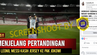 CEK FAKTA: Messi Beri Jokowi Jersey Sebagai Permintaan Maaf Tak Ikut Lawan Indonesia, Benarkah?