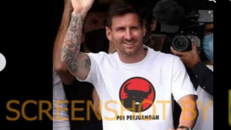 Cek Fakta: Geger Lionel Messi Pakai Baju PDIP, Benarkah?