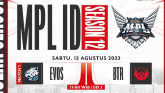 Jadwal MPL ID S12 Hari Ini 12 Agustus 2023, EVOS vs BTR Jam Berapa?