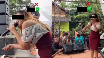 Viral Video Cowok Nyawer Biduan Pakai Binatang Ini, Warganet Ngelus Dada: Ora Umum!